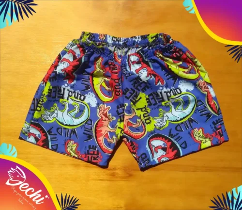 Malla Dinosaurio Azul (short de baño)