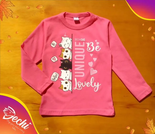 Ropa para bebe remera niña gatitos rosa chicle fabrica mayorista