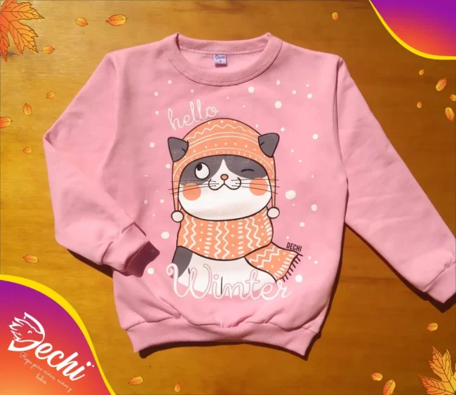 ropa para niñas nena buzo gatito winter glitter rosa invierno 2024 Fabrica mayorista