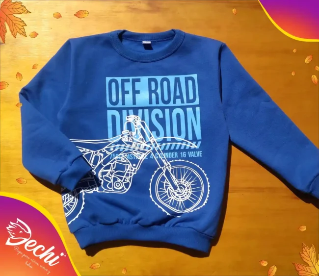 ropa para niños nene buzo moto off road azul invierno 2024 Fabrica mayorista