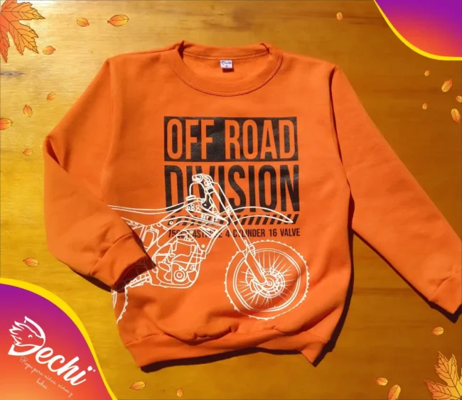 ropa para niños nene buzo moto off road naranja invierno 2024 Fabrica mayorista