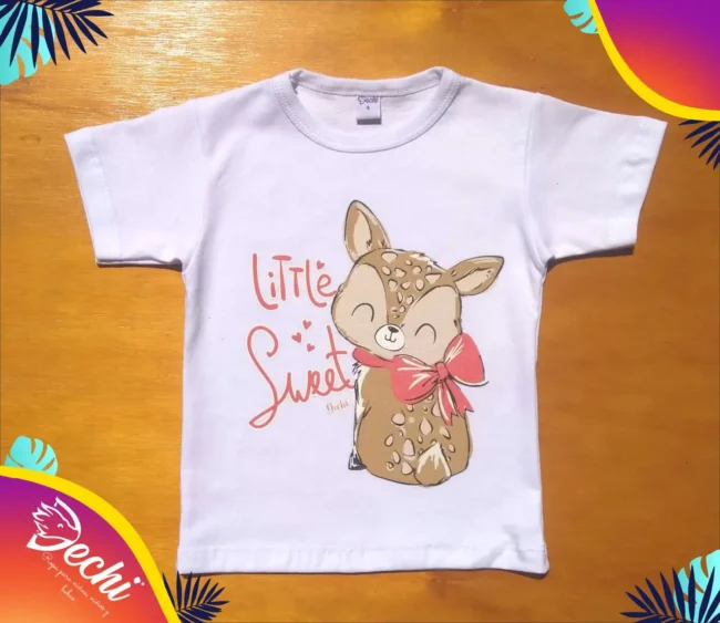 remera de bebe por mayor blanco claro ciervo tierno