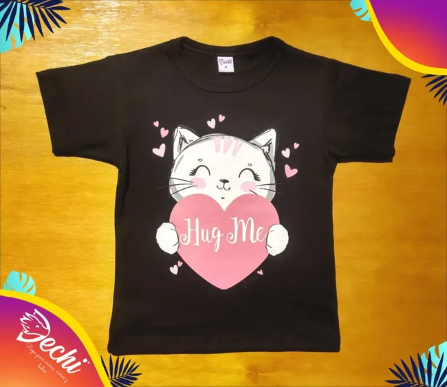 remera de bebe por mayor gatita corazon negrofabrica mayorista con envíos