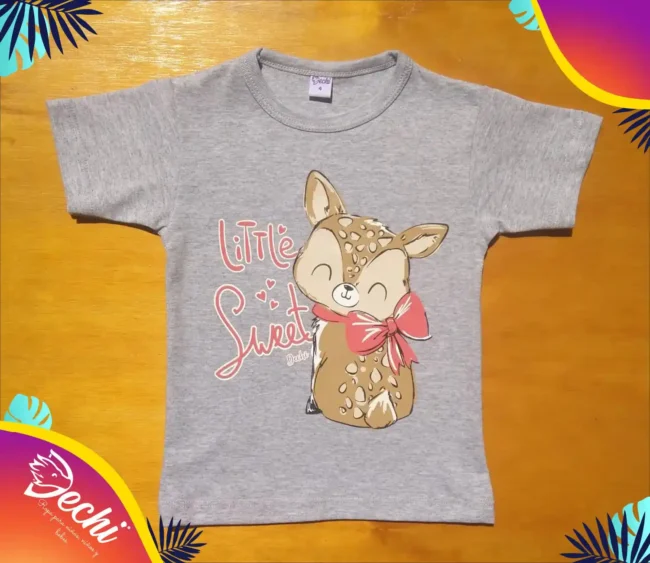 remera de bebe por mayor gris ciervo tierno