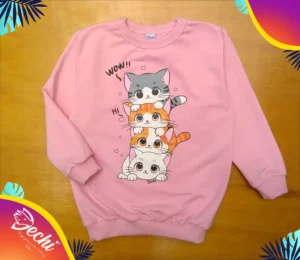 Buzo rustico verano Gatitos rosa Fabrica mayorista ropa para niños niñas y bebes