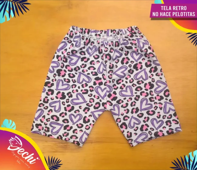 biker estampada animal print calza short ropa para niña Fabrica mayorista