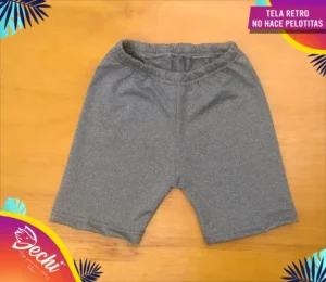 biker gris melange calza short ropa para niña Fabrica mayorista