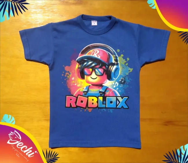 fabrica mayorista Remera rob azul ropa para niños