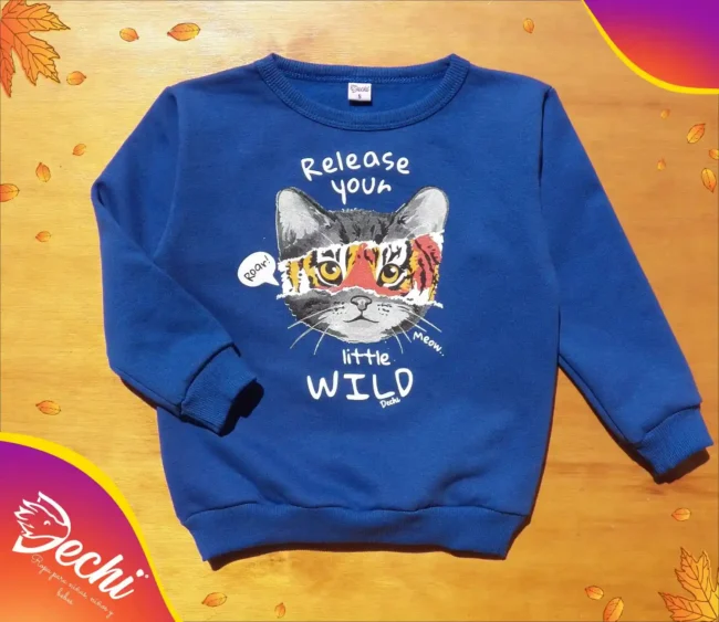 Ropa para bebe buzo niño gatito tigre azul fabrica mayorista