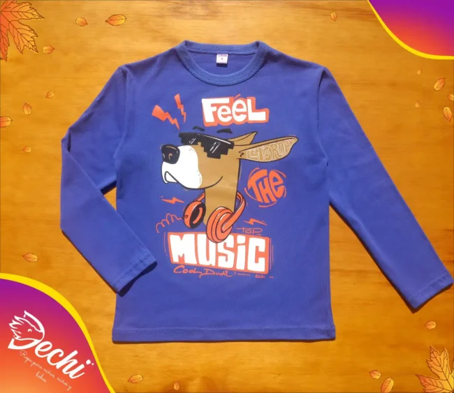 Ropa para niño remera nene canguro azul fabrica mayorista 2025