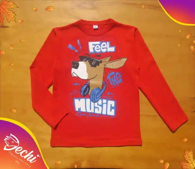 Ropa para niño remera nene canguro rojo fabrica mayorista 2025