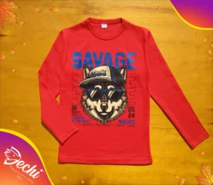 Ropa para niño remera nene lobo rojo fabrica mayorista