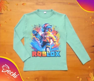 Ropa para niño remera nene roblx verde fabrica mayorista 2025
