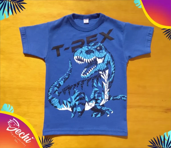 Remera Dinosaurio geometrico MC