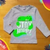 Remera dinosaurio stay happy ML