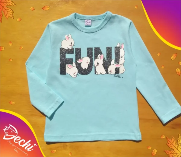 Remera FUN conejitos Bebe CON BRILLO! ML