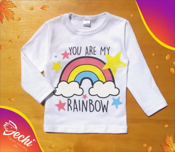 Remera Bebe Arcoiris ML