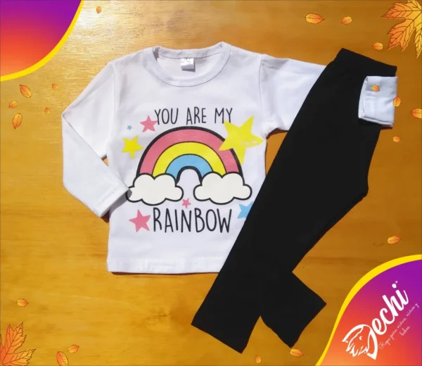 Remera Bebe Arcoiris ML