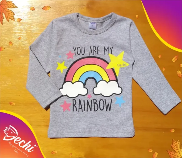 Remera Bebe Arcoiris ML