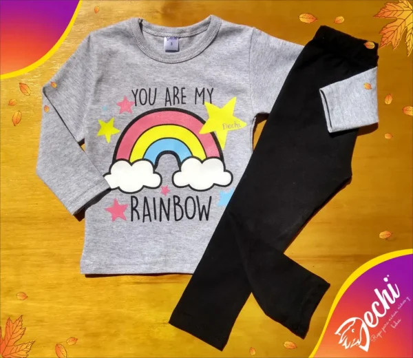 Remera Bebe Arcoiris ML