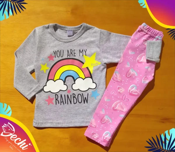 Remera Bebe Arcoiris ML