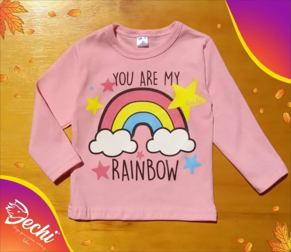 Remera Bebe Arcoiris ML