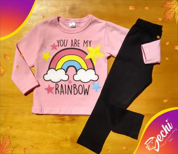 Remera Bebe Arcoiris ML