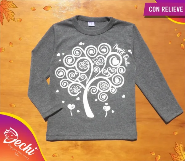 Remera Bebe Arbol ML Con RELIEVE!