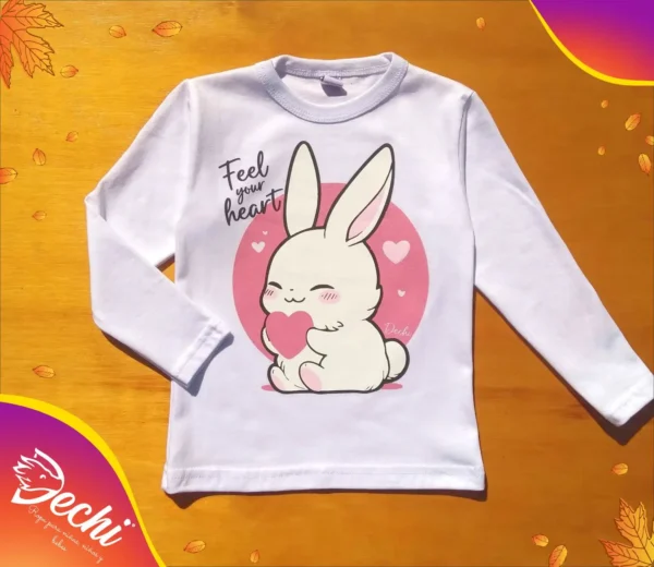 Remera Bebe Conejita corazon ML