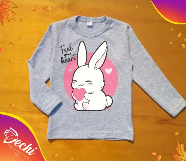 Remera Bebe Conejita corazon ML