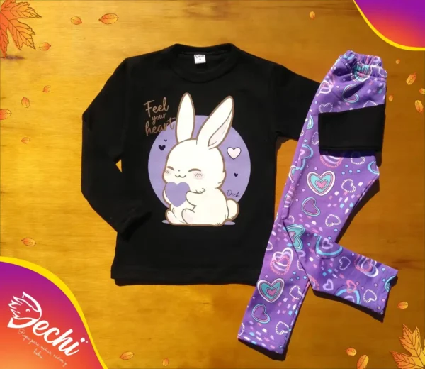Remera Bebe Conejita corazon ML