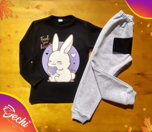 Remera Bebe Conejita corazon ML