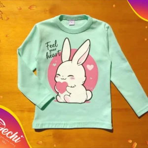 Remera Bebe Conejita corazon ML