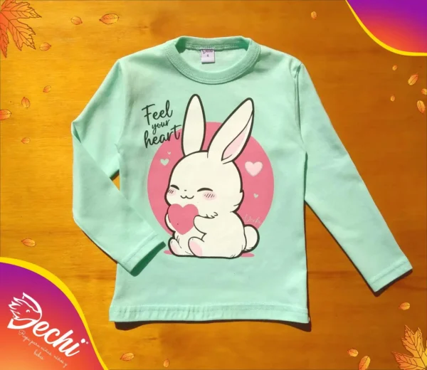 Remera Bebe Conejita corazon ML