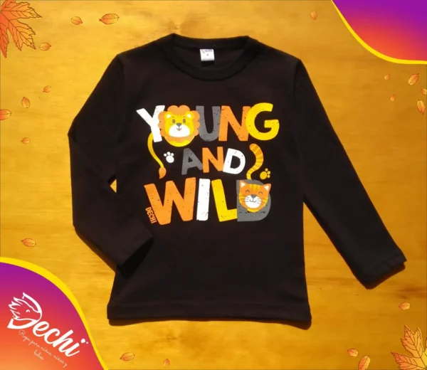 Remera Bebe Young and Wild ML