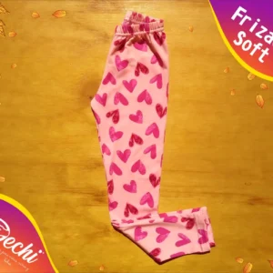 Calzas BEBE Termica rosa corazones