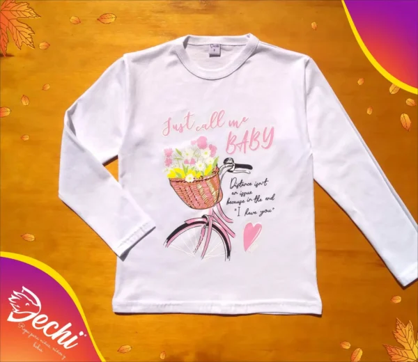 Remera para nena bicicleta ML