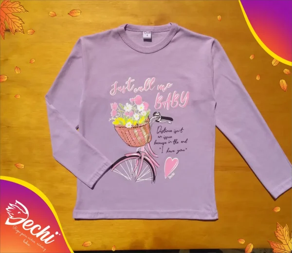 Remera para nena bicicleta ML