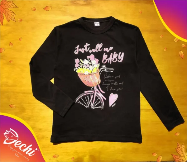 Remera para nena bicicleta ML
