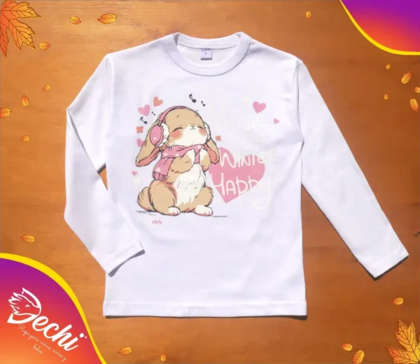 Remera Conejita Music kawaii ML