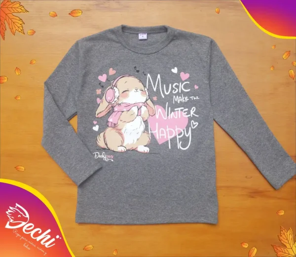Remera Conejita Music kawaii ML