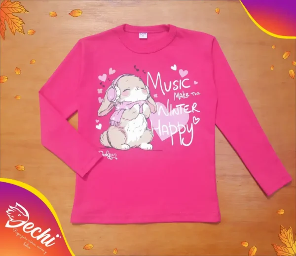 Remera Conejita Music kawaii ML