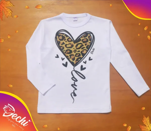 Remera Animal print Love ML