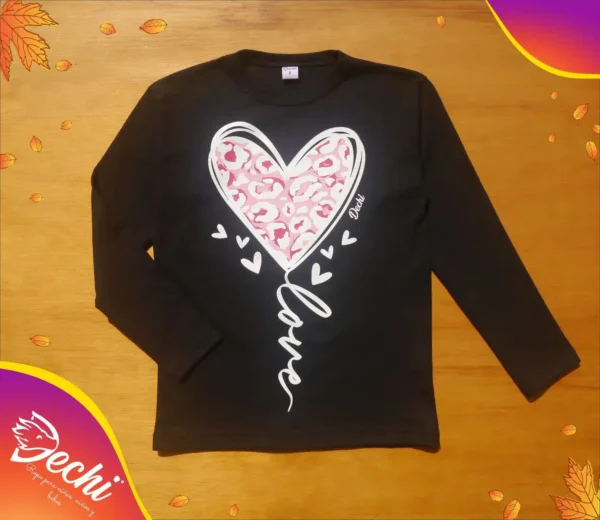 Remera Animal print Love ML