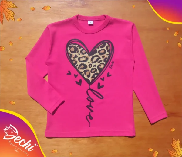 Remera Animal print Love ML