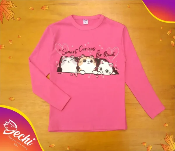 Remera Gatitos smart, curious, brillant ML
