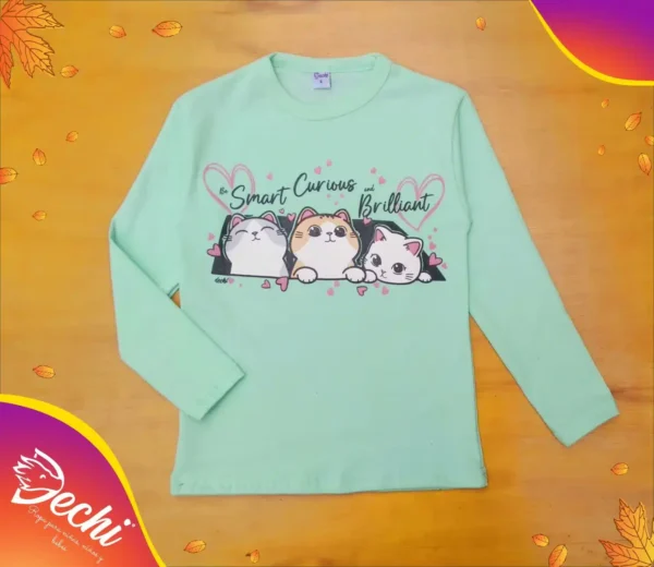 Remera Gatitos smart, curious, brillant ML