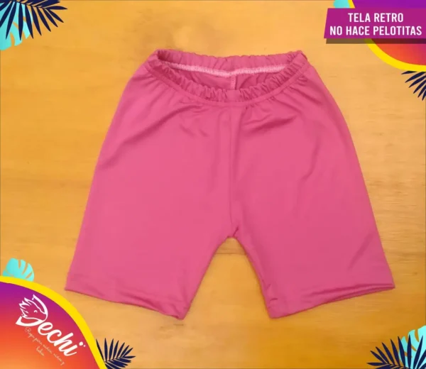 Biker Rosa tela retro (lycra)