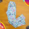 Calzas BEBE Celeste corazones de algodón con Lycra