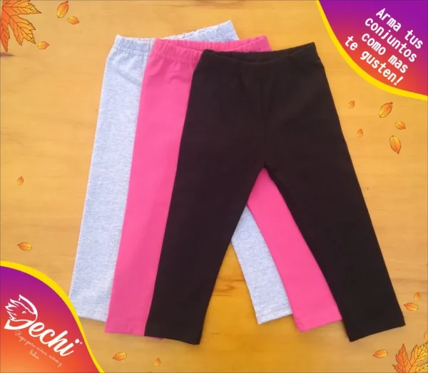 Calzas de BEBE lisa Algodón con Lycra